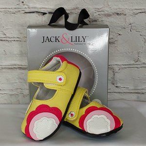 'JACK & LILY' LEATHER MARY-JANE SHOES 'FLOWER PATCH'